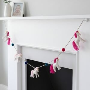 Mud Pie Felt Unicorn Nursery Girl Room Deco